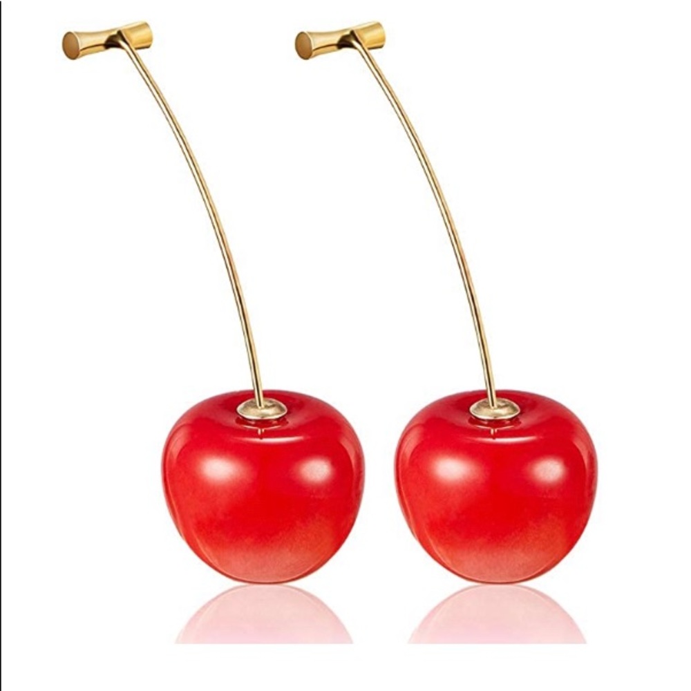 Gold- Cherry Drop Earrings